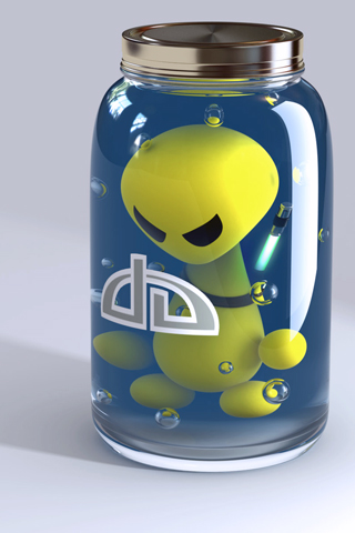 Alien in a Jar iPhone Wallpaper