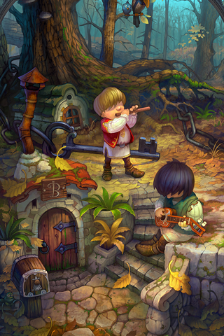 Musical Hobbits iPhone Wallpaper